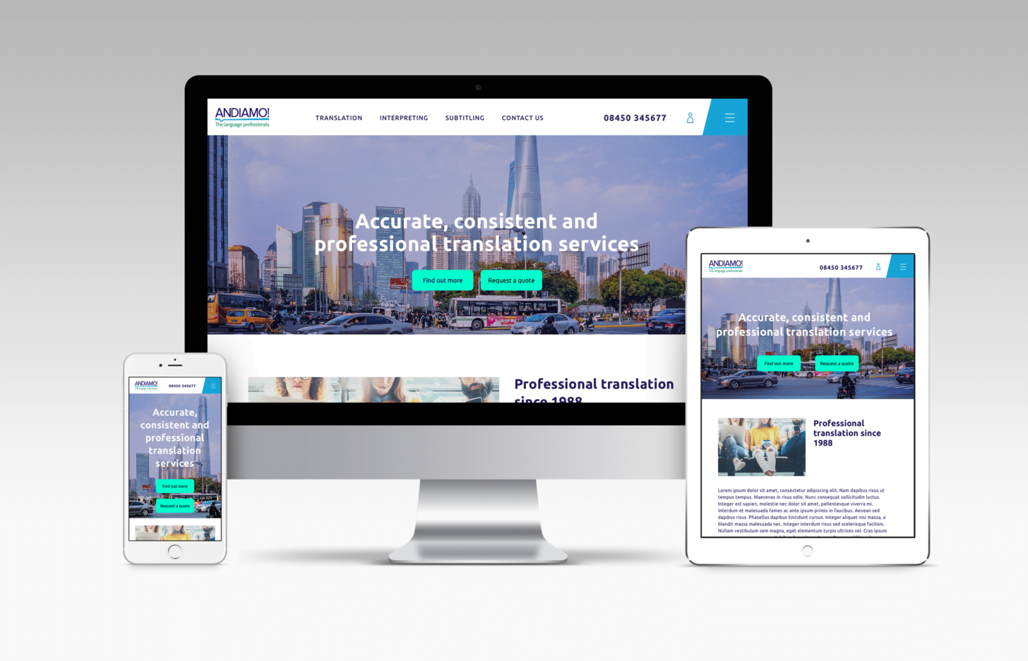 Andiamo! new website